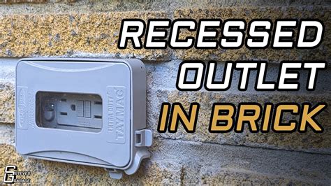 how to cut a brick wall for electrical box|recessed outlet box for brick wall.